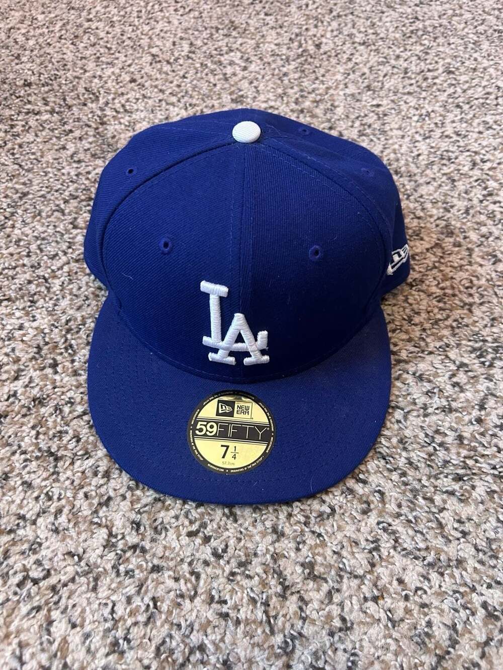 New Era Los Angeles Dodgers 59FIFTY Fitted Hat Size 7 1/4 Blue White